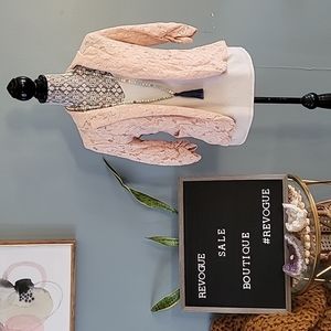 🌻Peach Lace Blazer